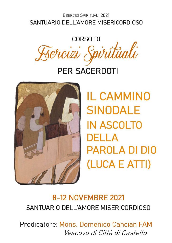 8-12 NOVEMBRE 2021: ESERCIZI SPIRITUALI PER SACERDOTI – Collevalenza